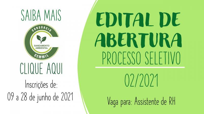 Processo seletivo 2021 para Assistente de RH