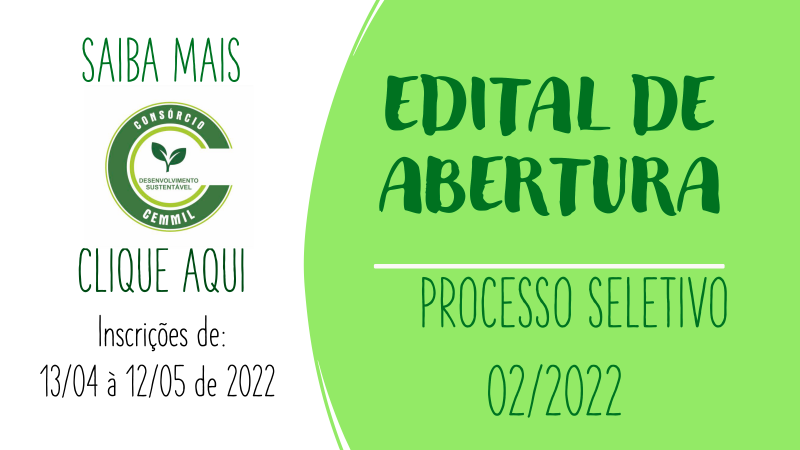 Edital de abertura - Processo Seletivo 02.2022