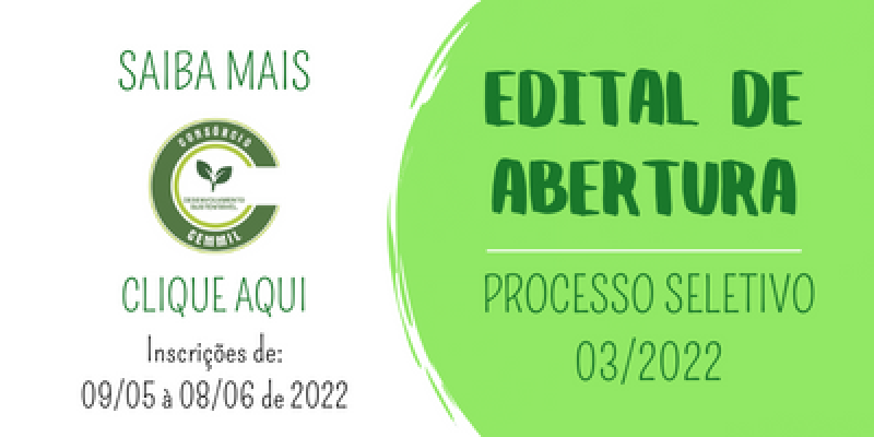 Edital de abertura - Processo Seletivo 03.2022