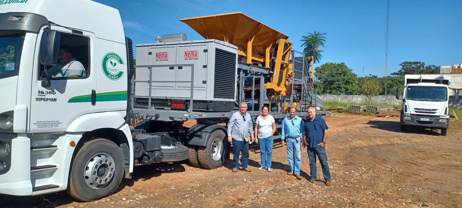 CEMMIL recebe o Conjunto Móvel de Britagem de Resíduo da Construção Civil –RCC